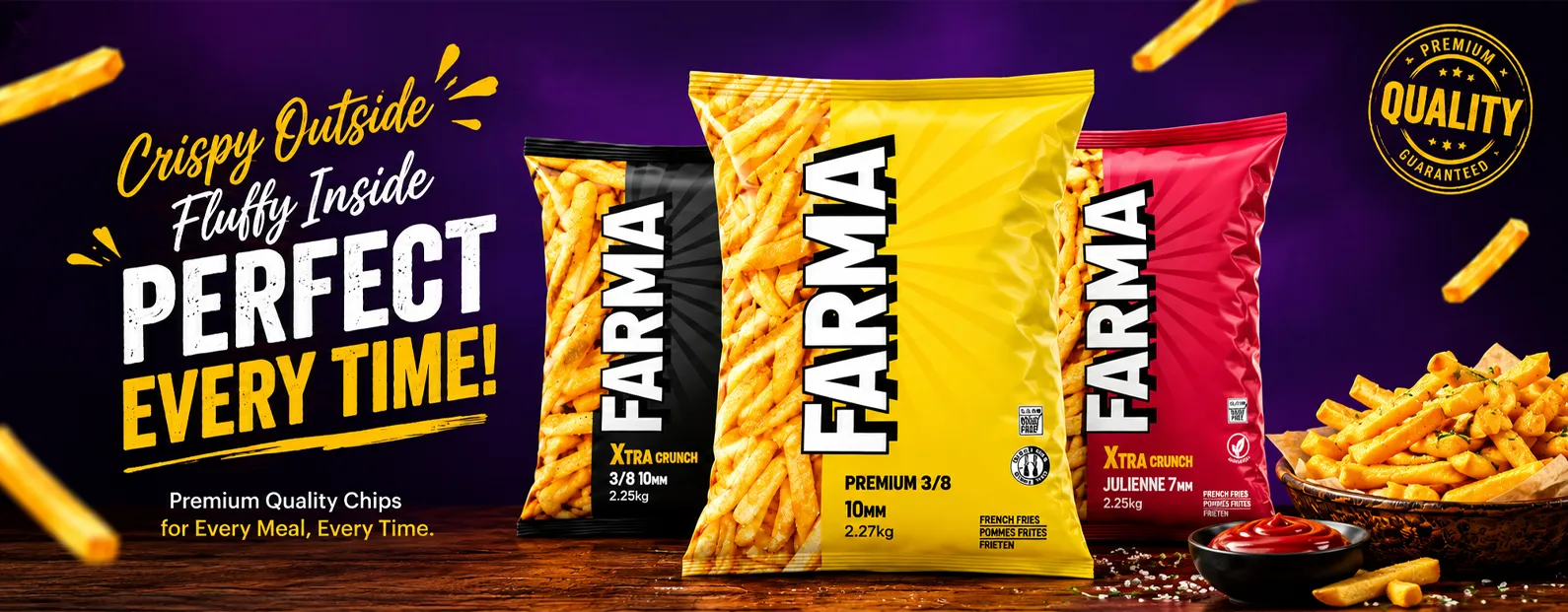 Farma chips - crispy outside, fluffy inside