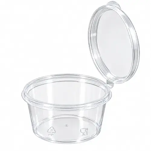 1oz Clear Plastic Cups Hinged (1000)