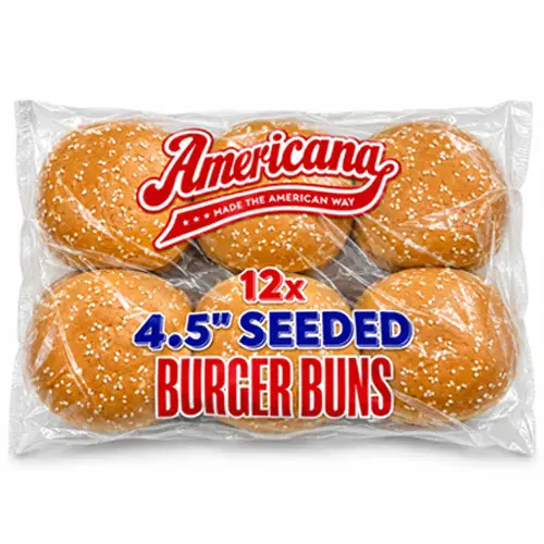 4.5' American Seeded Burger Buns