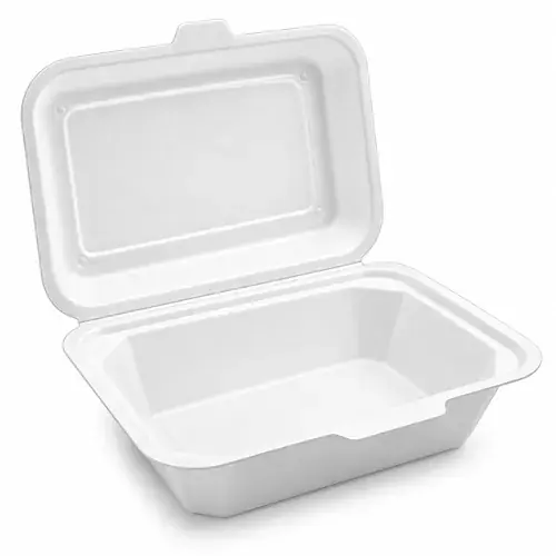 BHB9 7X5" Bagasse White Clamshell (1 X 200)