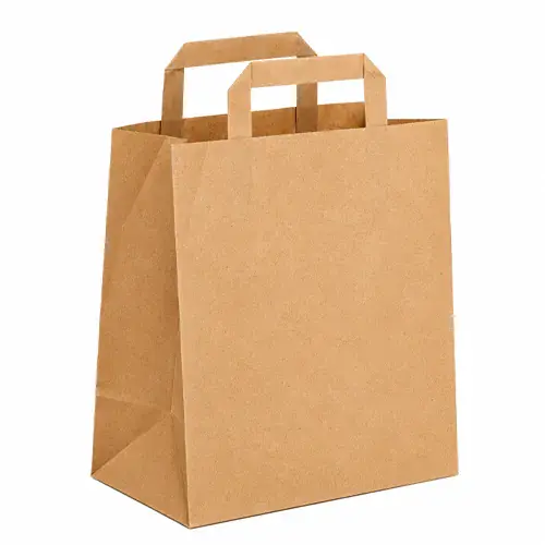 Brown Medium Carrier Bags Kraft with Handle (1 X 250)