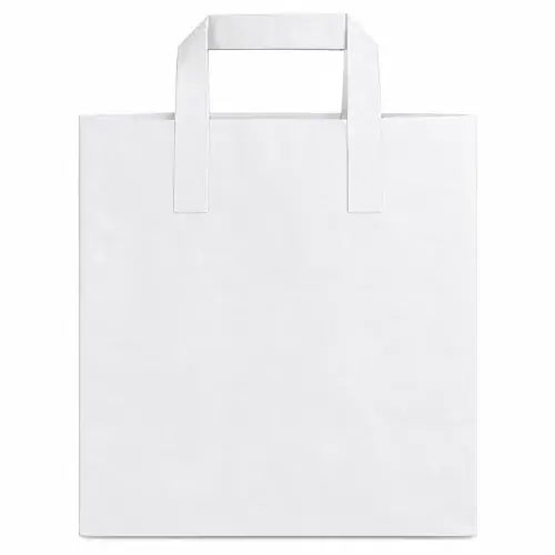 Dura Kraft Medium White Carrier Bag with Handle