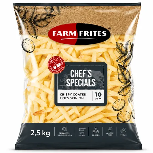 Farm Frites Chef's Specials Crispy Coated Fries Skin On 10mm 2.5kg