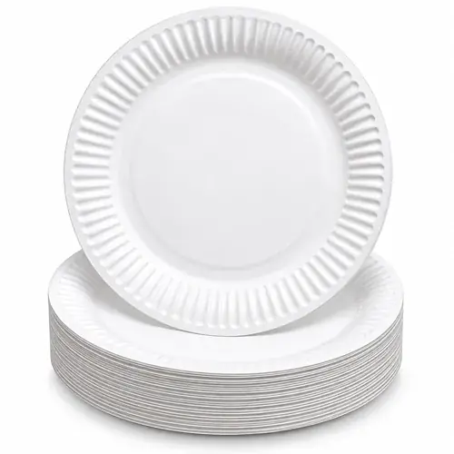 Quality White Paper Plates 23 cm (9 Inches) (1 X 100)